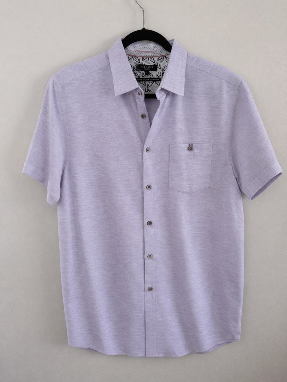 Ted Baker Short-Sleeve Button-Up Shirt - Men lavender spring wedding